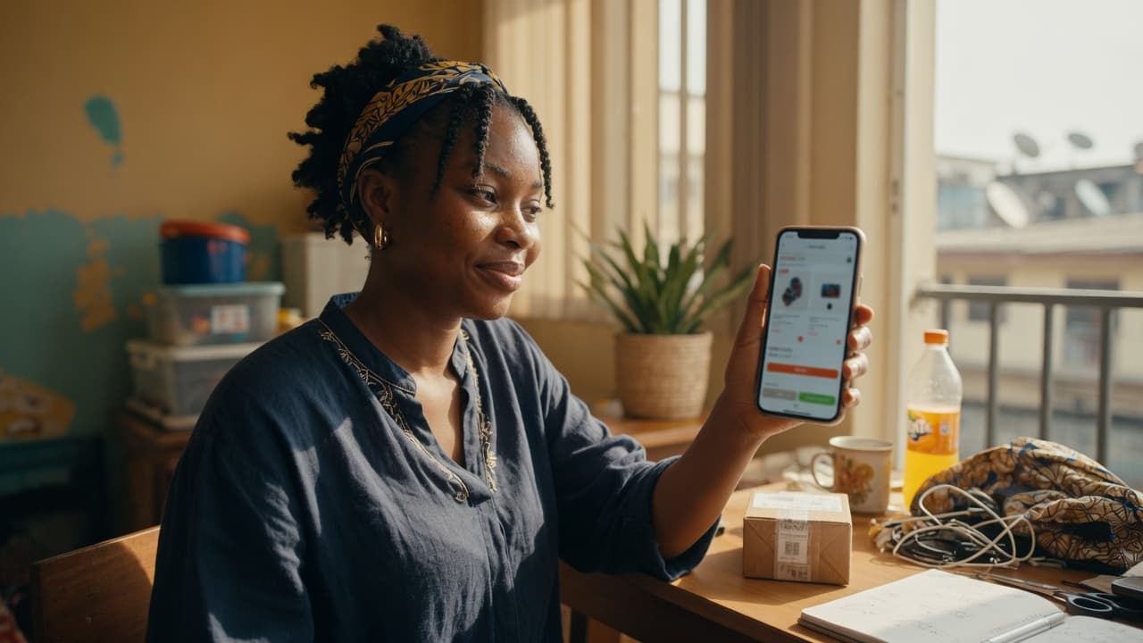Affiliate sharing everyday products from her phone